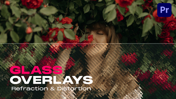 Refraction & Distortion Glass Overlays | MOGRT Premiere Pro template preview