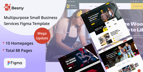 Besny - Multipurpose Small Business Services Figma Template