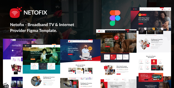 Netofix - Broadband TV & Internet Provider Figma Template