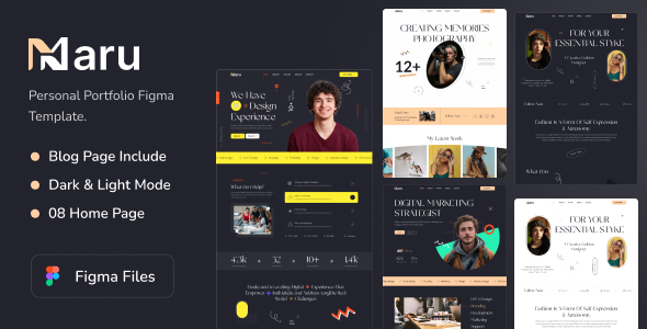 Maru - Personal Portfolio Figma Template