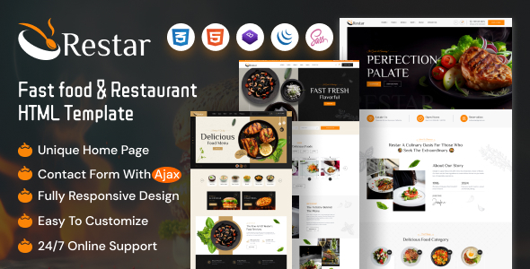 [DOWNLOAD]Restar - Fast Food & Restaurant HTML Template