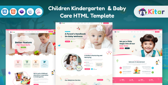[DOWNLOAD]Kitar - Children Kindergarten & Baby Care HTML Template