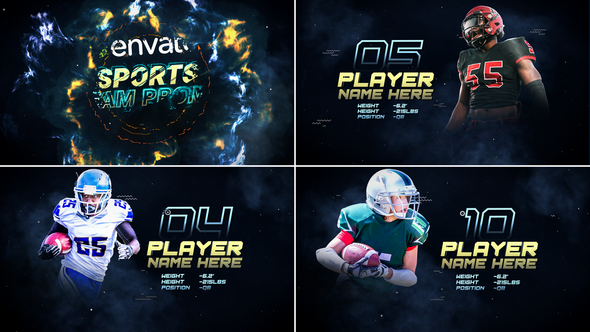 Sports Player Introducing // Personal Highlight // Player Profile broadcast-packages template preview