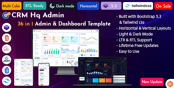 CRMHq Admin - Tailwind CSS Dashboard Template