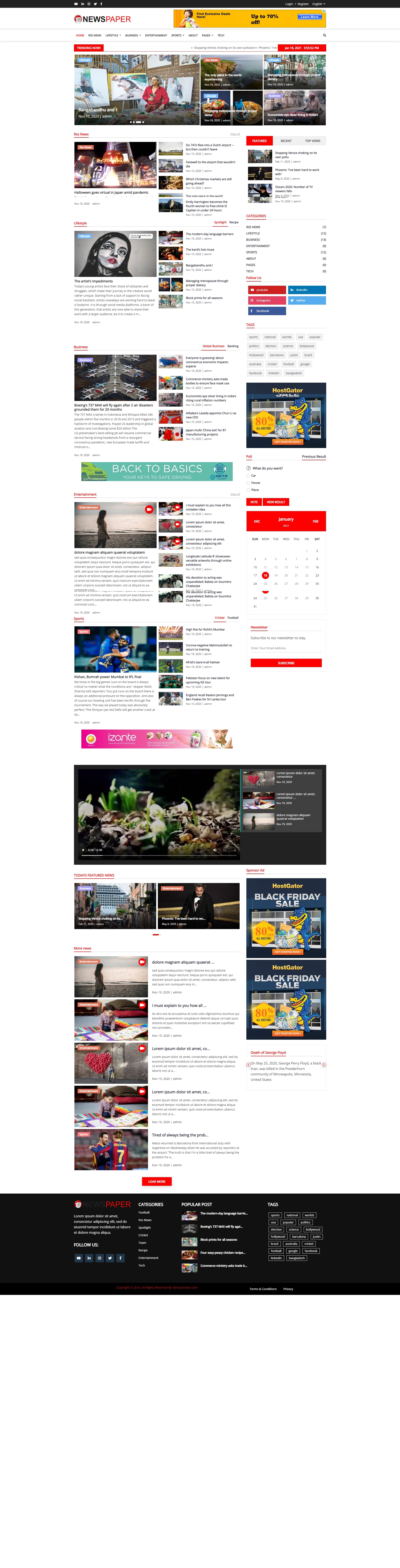 Newspaper - Responsive News, Magazine and Blog CMS Script by GeniusOcean