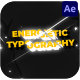 Energetic Typography for After Effects