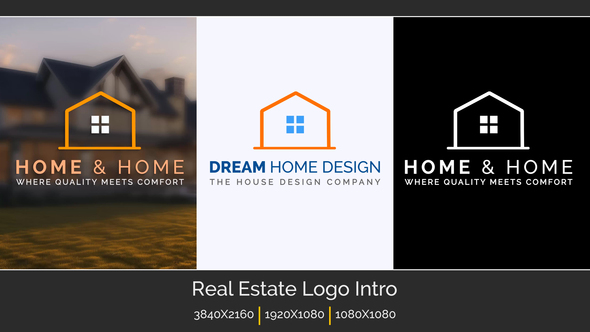 Real Estate Logo Intro Logo Stings template preview