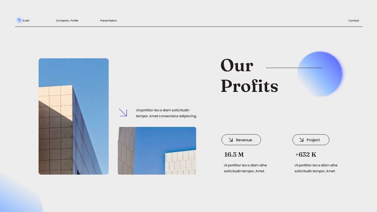 White Blue Minimalist Modern Architecture Company Profile Presentation ...