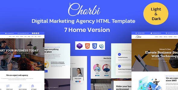 Chorbi - Digital Marketing Agency HTML5 Template