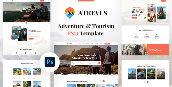 Atreves Adventure Tourism PSD Template