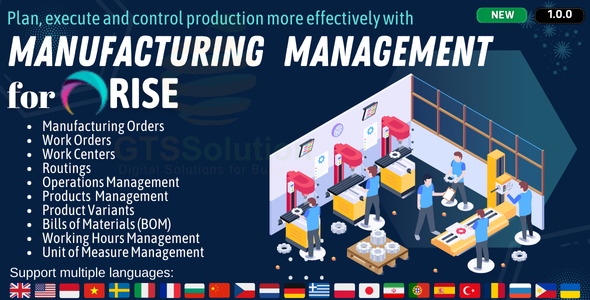 Manufacturing Management plugin for RISE CRM