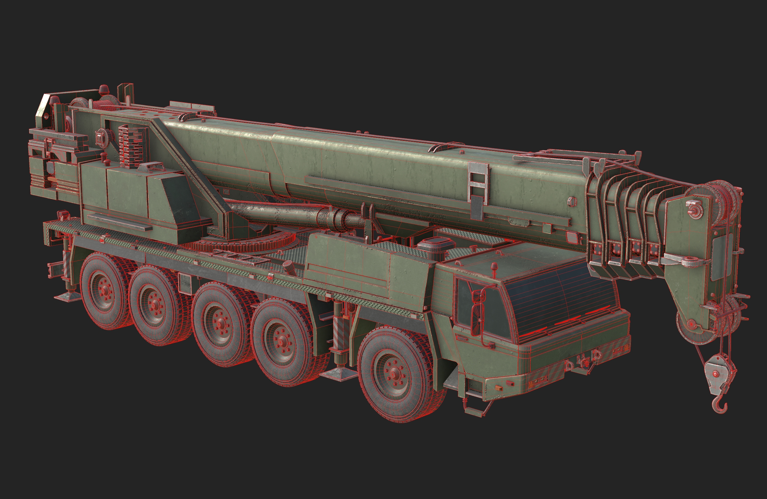 Tadano Faun ATF 100-5 Military Crane by TurboCG | 3DOcean