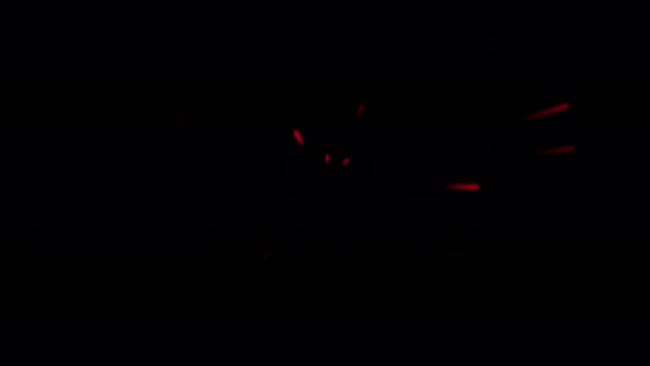 Movement of Glowing Neon Lines in Space