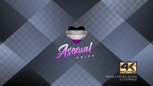 Asexual Gender Sign Background Animation 4k