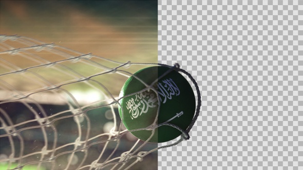 Soccer Ball Scoring Goal Night - Saudi Arabia