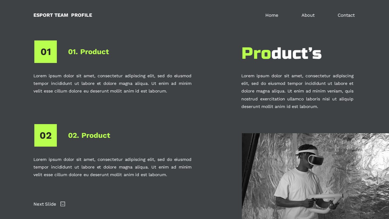 Espor Team Profile - Game Powerpoint Templates, Presentation Templates