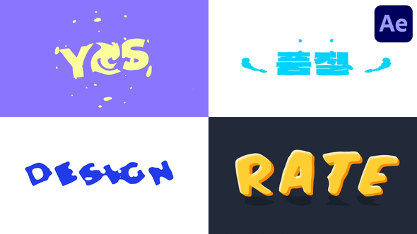 Looped Typography for After Effects Titles template preview