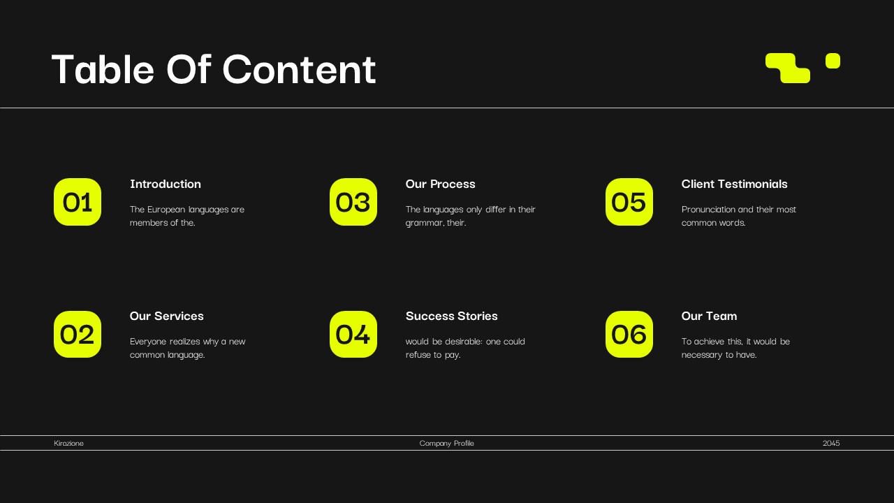 Black Yellow Modern Digital Agency Company Profile Presentation ...
