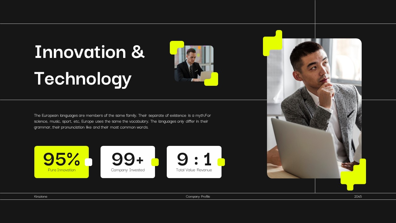 Black Yellow Modern Digital Agency Company Profile Presentation ...
