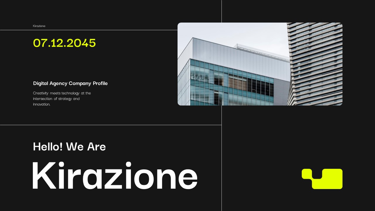 Black Yellow Modern Digital Agency Company Profile Presentation ...