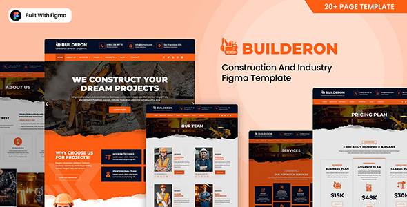 Builderon – Construction & Industry Figma Template