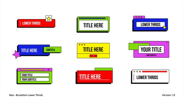 Neo - Brutalism Lower Thirds | AE Titles template preview