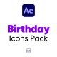 Birthday Icons Pack For After Effects - VideoHive Item for Sale