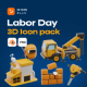 Labor Day 3D Icon