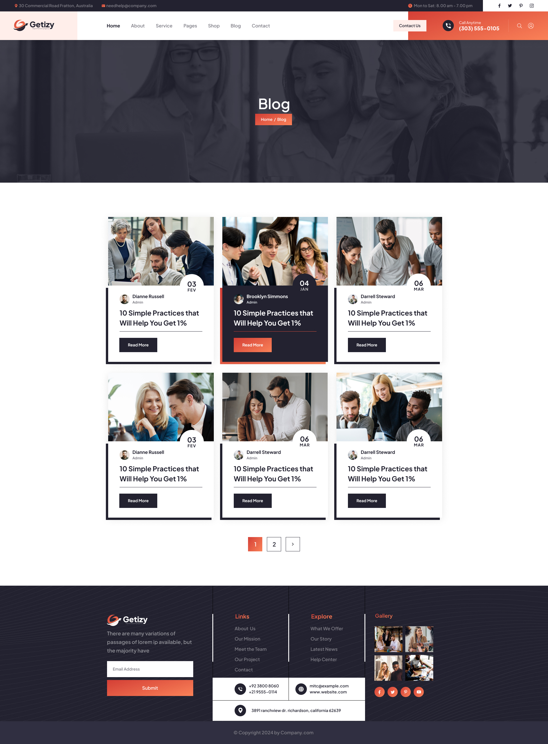 Getizy - Digital Marketing Agency Figma Template by Pixydrops | ThemeForest