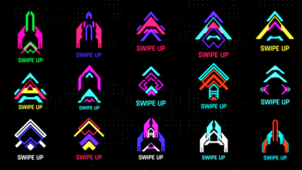 HUD Swipe Ups Elements template preview