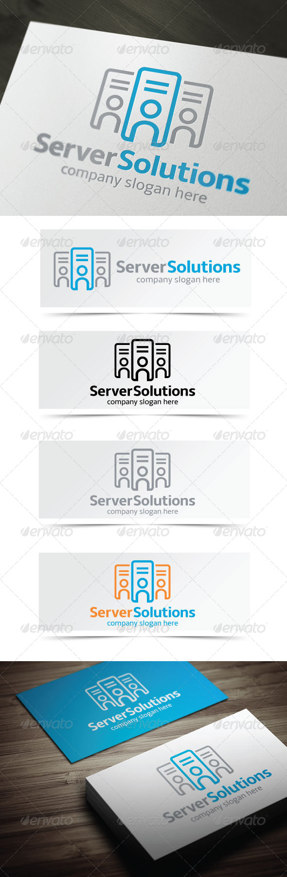 Server Solutions - Objects Logo Templates