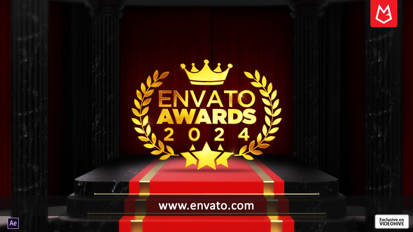 Luxury Royal Gold Logo Reveal On Red Carpet Logo Stings template preview