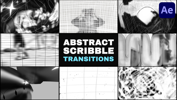 Abstract Scribble Seamless Transitions | After Effects Elements template preview