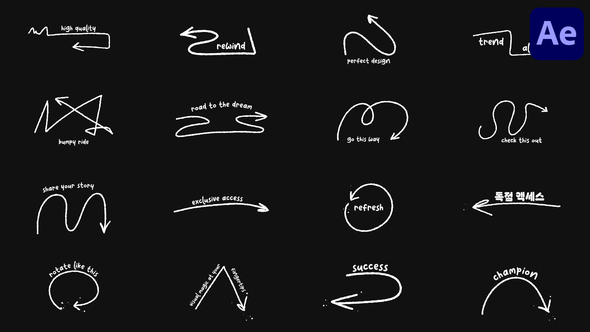 Arrows And Pointers With Titles for After Effects Titles template preview