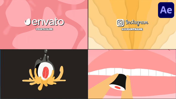 Sushi Intro Logo Pack for After Effects Logo Stings template preview