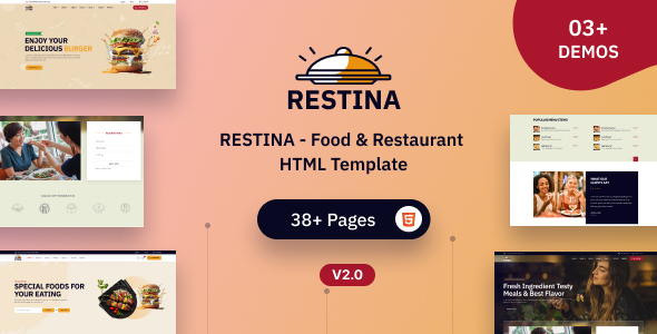 RESTINA - Food & Restaurant HTML Template + RTL