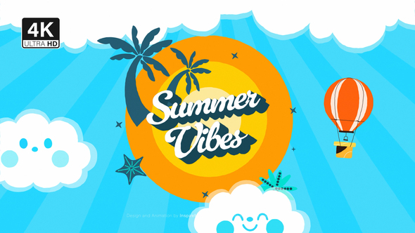 Summer Vibe Text Logo Logo Stings template preview
