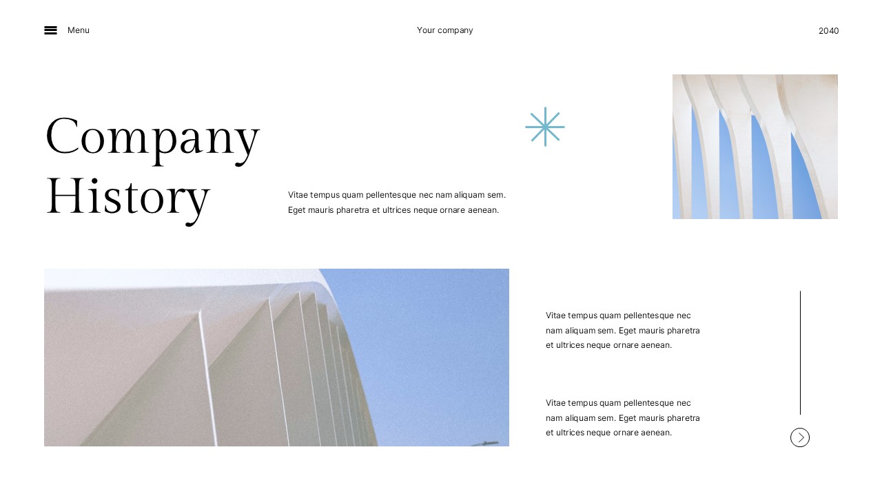 White Blue Modern Minimalist Architecture Company Profile Presentation ...