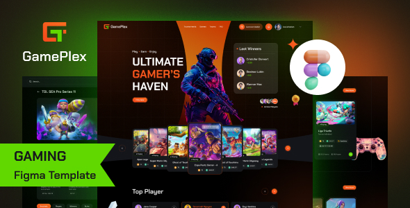 Gameplex - eSports and Gaming NFT Website Figma Template