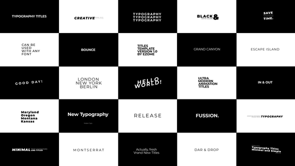Typography Titles | AE Titles template preview