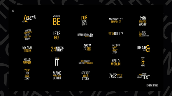 Kinetic Titles | AE Titles template preview
