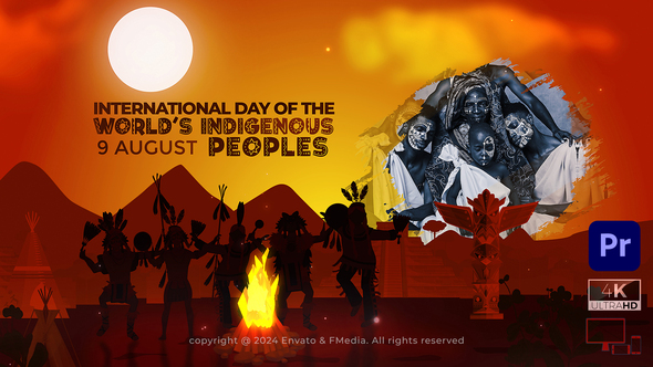 International day of the world’s indigenous peoples - Premiere Pro Premiere Pro template preview