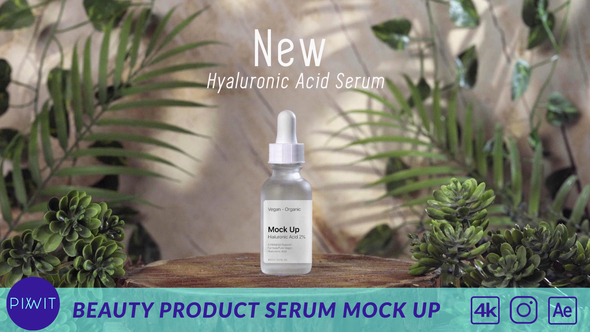 Beauty Product Serum Mock Up Product Promo template preview