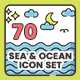 70 Sea and Ocean Icon Set Icons | Hazel Series