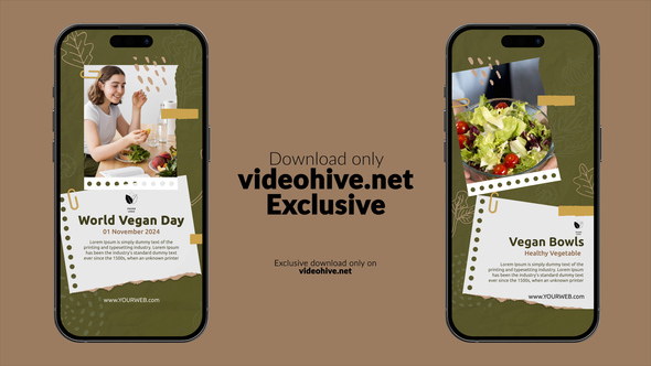 World Vegan Day Instagram Stories Openers template preview