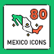 80 Mexico Icon Set