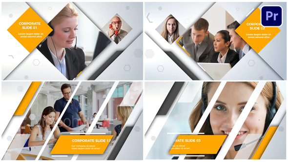 Clean Corporate Premiere Pro template preview