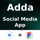 Adda ANDROID + IOS + FIGMA | UI Kit | Ionic | Social Media App | Free Figma