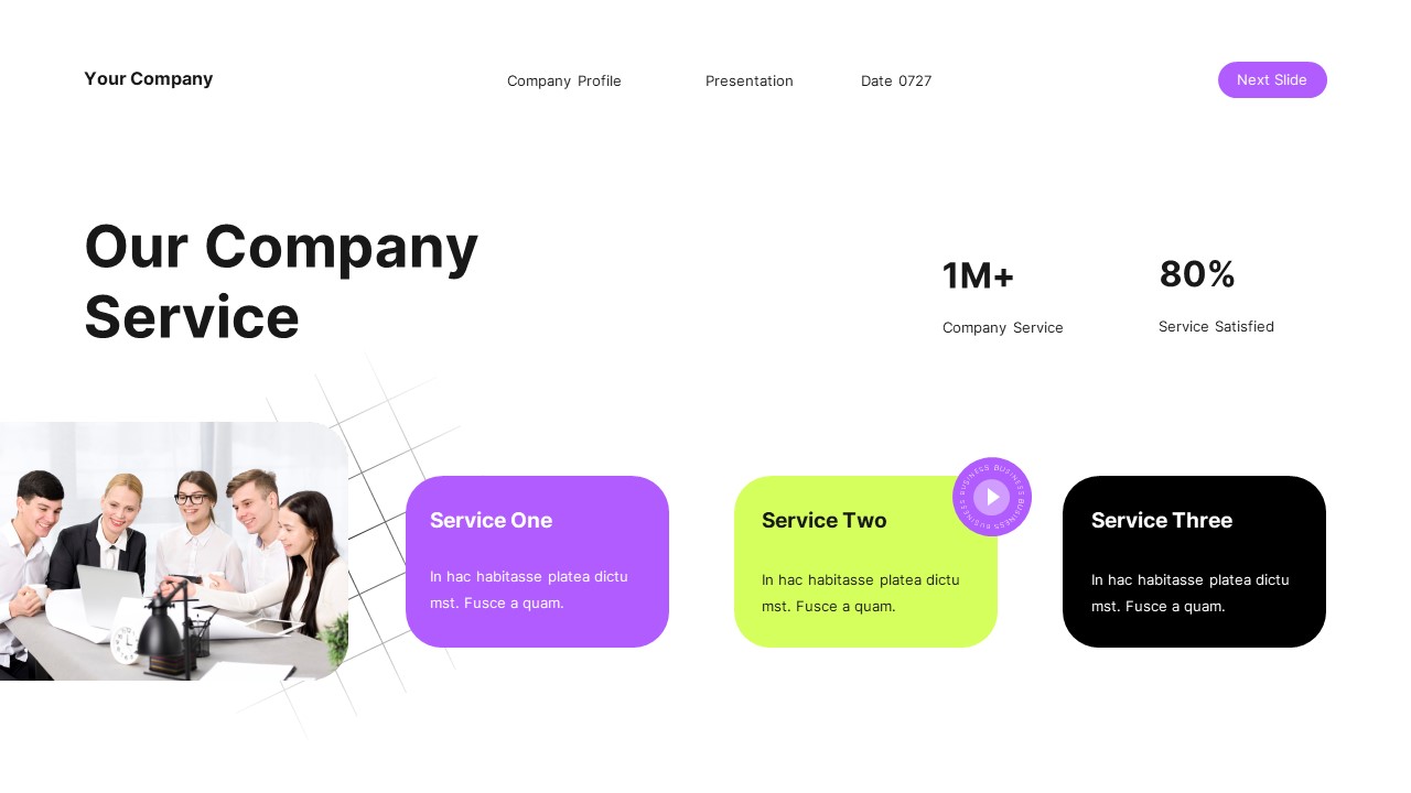 White Purple Green Modern Company Profile Presentation, Presentation ...