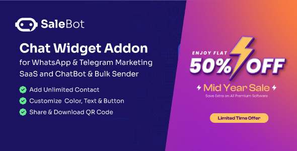 SaleBot Chat Widget Addon